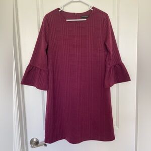 Banana Republic Burgundy Flare Sleeve Dress Women’s Medium Boho